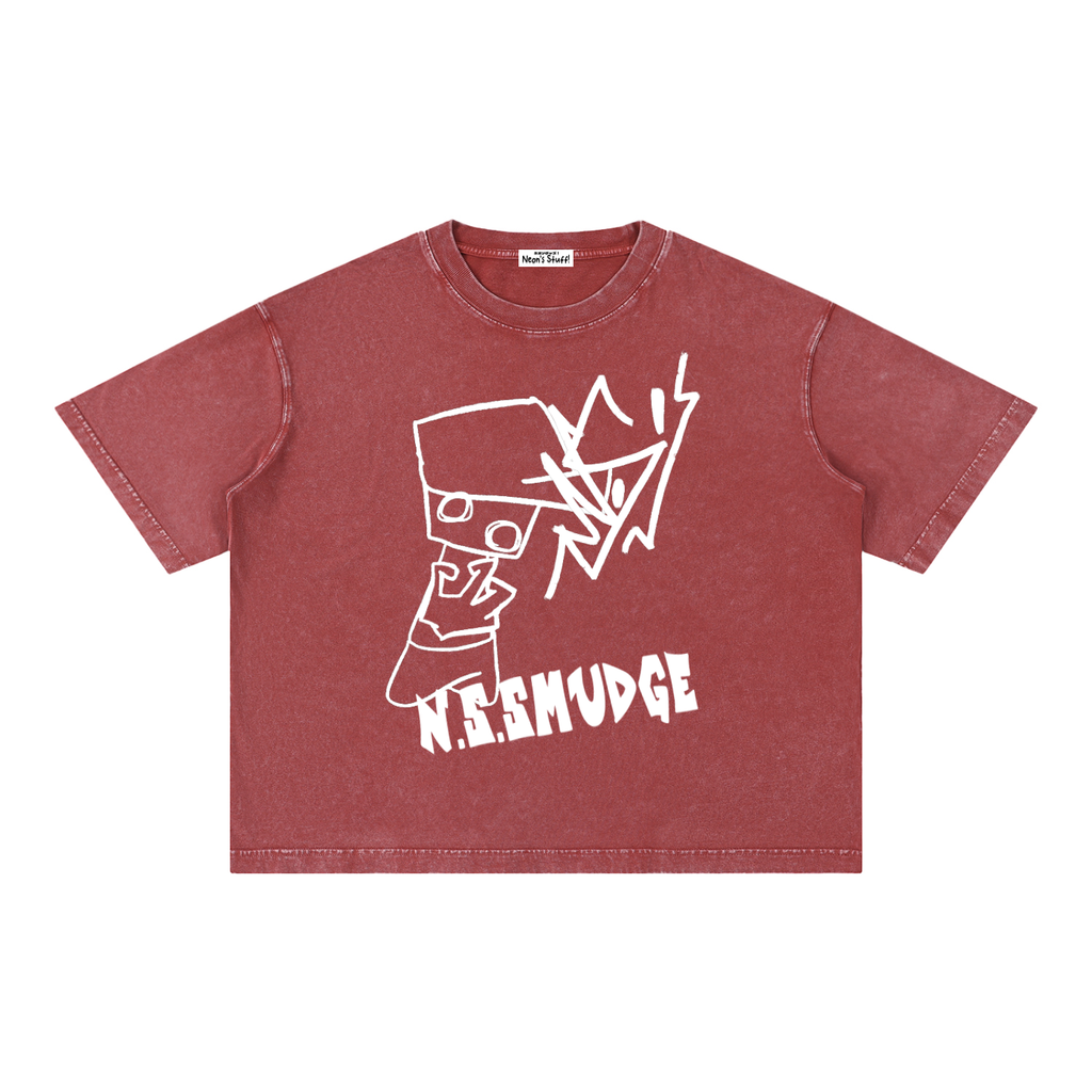 N.S.SMUDGED BOXY TSHIRT