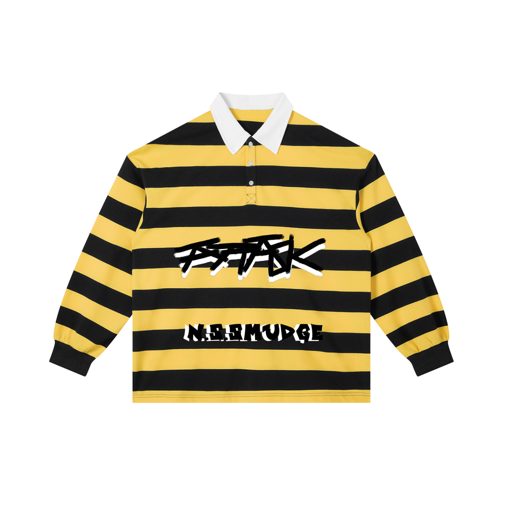 ATTACK STRIPED RUGBY SHIRT
