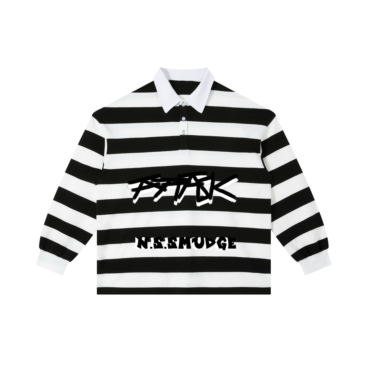 ATTACK STRIPED RUGBY SHIRT