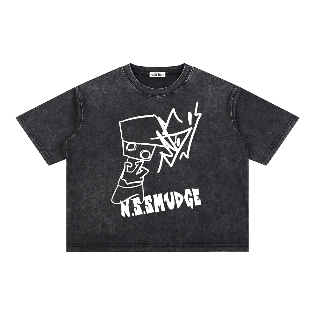 N.S.SMUDGED BOXY TSHIRT