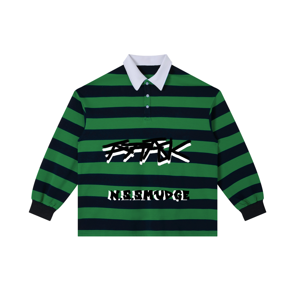 ATTACK STRIPED RUGBY SHIRT