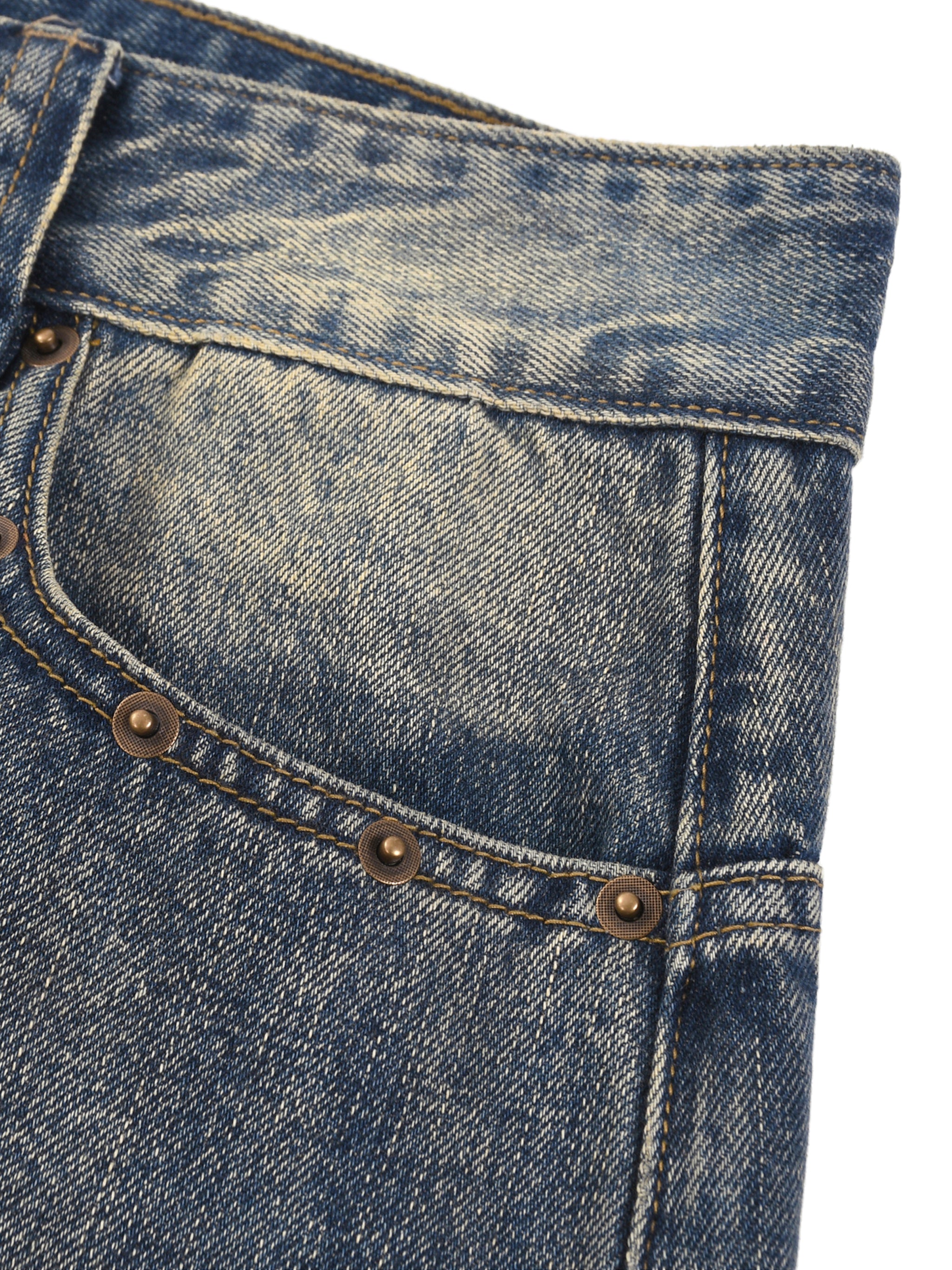 ATTACK Vintage Wash Baggy Denim Shorts